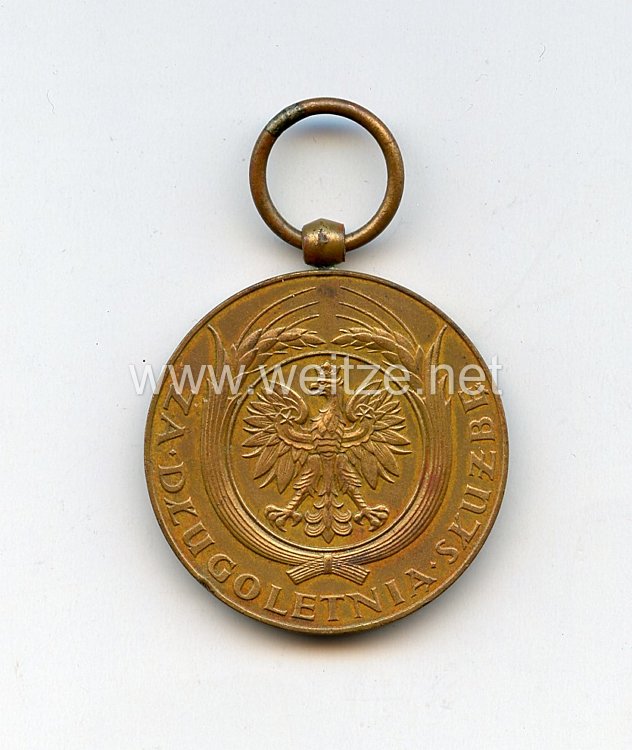 Polen, Medaille für 10 Jahre Dienstzeit in Bronze ( Medal za Długoletnia Słuźbę, brązowa )