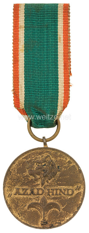 Orden "Azad Hind" der Provisorischen Regierung Freies Indien 1942 - 1945 Goldene Medaille 