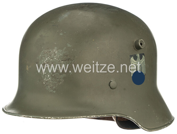 Wehrmacht Parade-Aluminiumhelm mit beiden Emblemen
