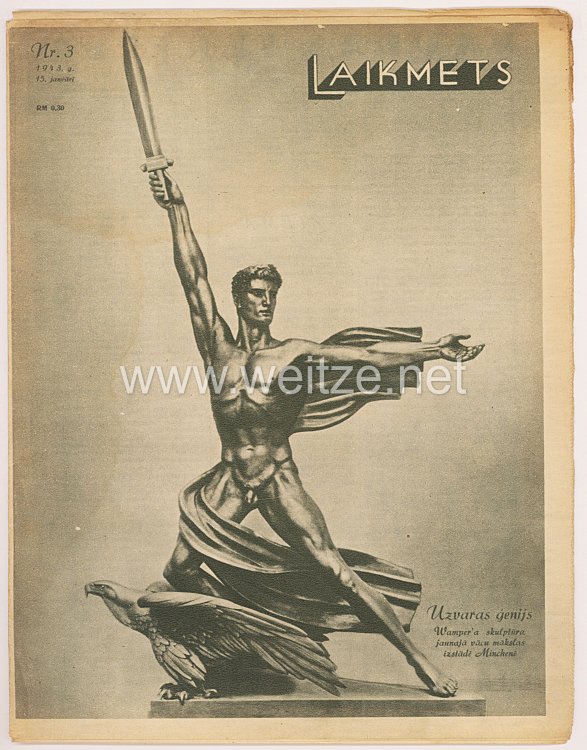 III. Reich / Estland - Zeitschrift " Laikmets " - Jahrgang 1943 Nr. 3