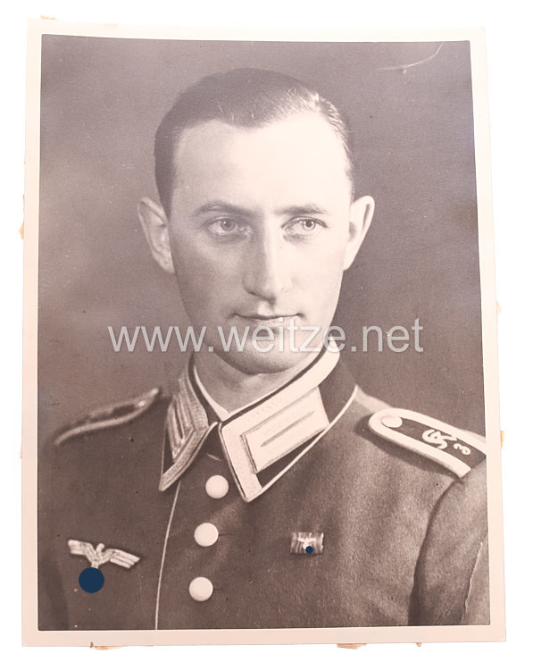 Wehrmacht Portraitfoto, Unteroffizier der Kradschützen-Abteilung 3.