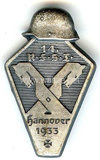 Stahlhelmbund - Treffabzeichen - 14. R.F.S.T. Hannover 1933 ( Reichsfrontsoldatentag )